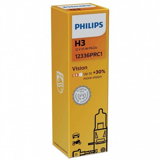 Philips Vision H3 12V 55W +30% 12336PRC1 - 1ks