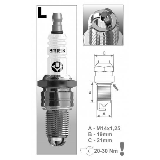 BRISK sviečka LR17TC