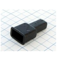 Návlek izolačný na kolík 6,3mm - čierny