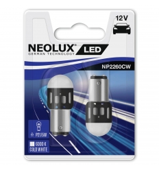 Neolux LED 12V 1,2W BAY15D NP2260CW duoblister 6000K jasná biela